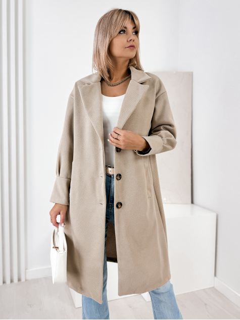 COAT KENTI DARK BEIGE