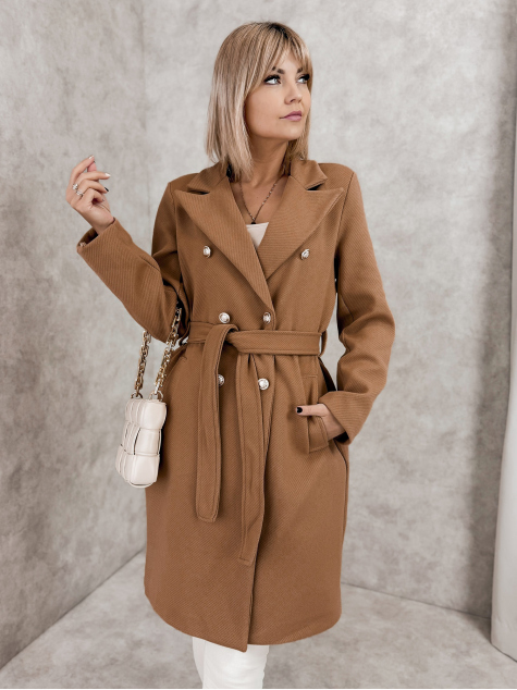 MANTEAU KELMO CARAMEL FONCÉ