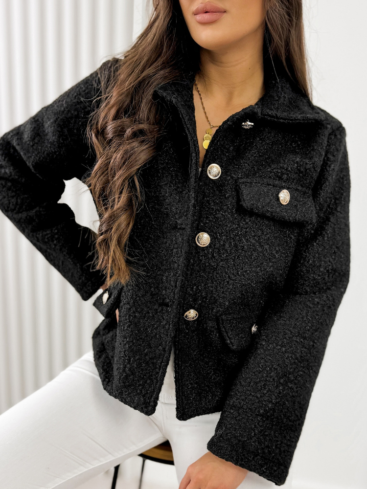 STRIUKĖ BOUCLE XAVIA JUODA