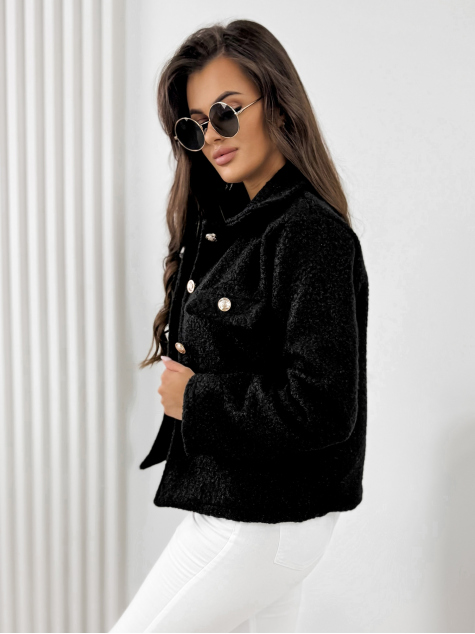 JACKE BOUCLE XAVIA SCHWARZ
