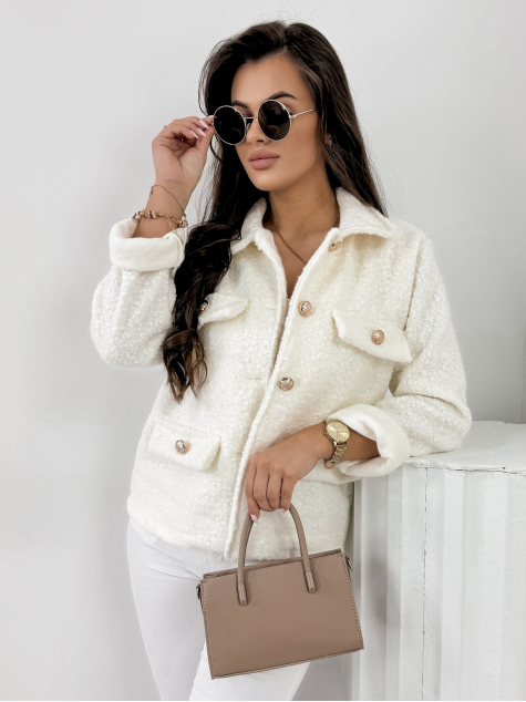 VESTE BOUCLE XAVIA ÉCRU