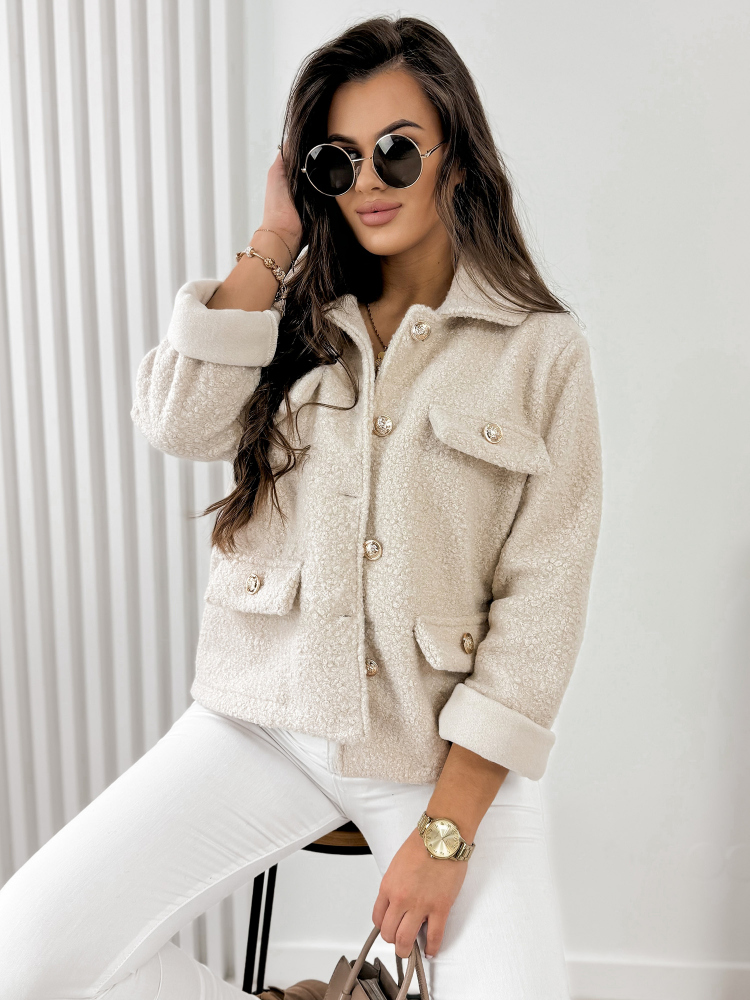 VESTE BOUCLE XAVIA BEIGE