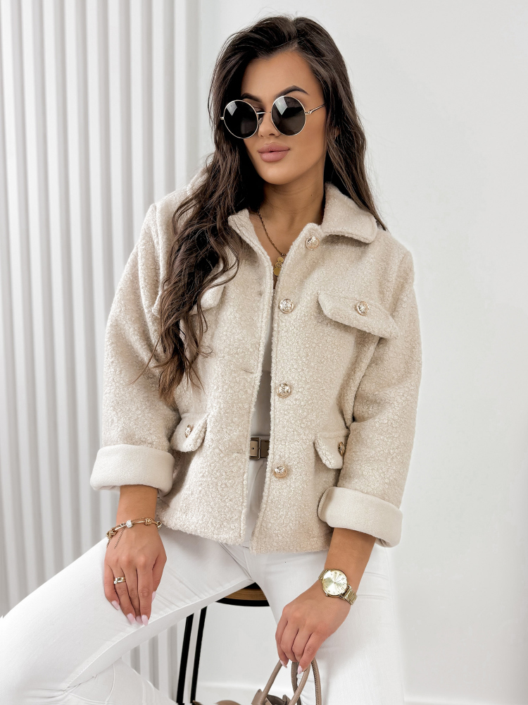 JACKET BOUCLE XAVIA BEIGE