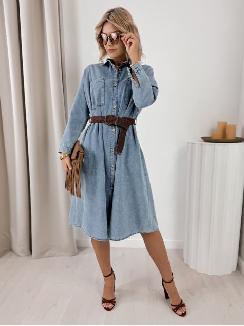 KLEID AZELIA JEANSBLAU