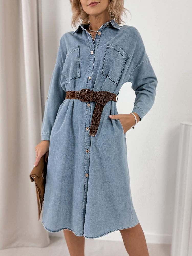 KLEID AZELIA JEANSBLAU