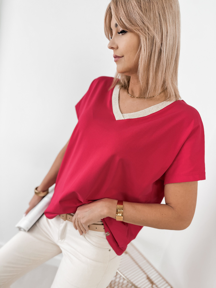 BLOUSE BREANA FRAMBOISE
