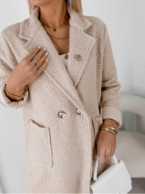MANTEL BOUCLE MELINDA BEIGE