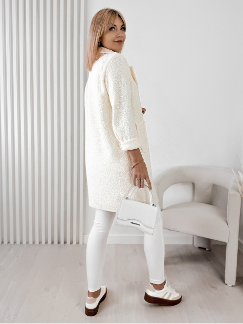 MANTEAU BOUCLE MELINDA ÉCRU