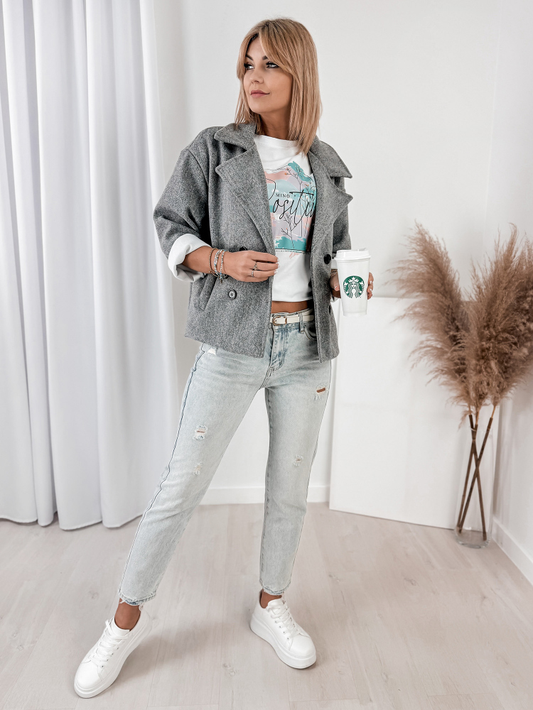 MANTEAU NAYA GRIS