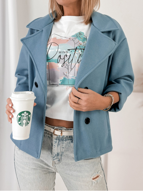MANTEAU NAYA BLEU