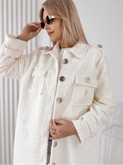 COAT BOUCLE ELINNA ECRU