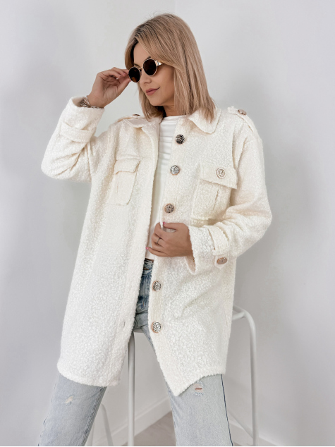 COAT BOUCLE ELINNA ECRU
