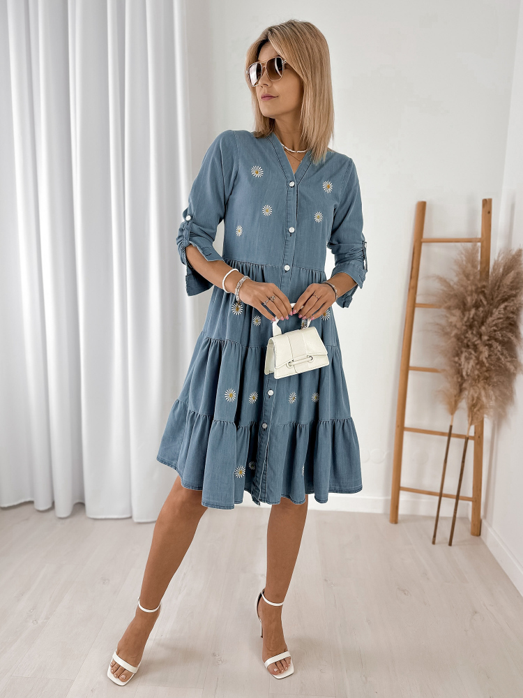 KLEID REGGINA JEANSBLAU