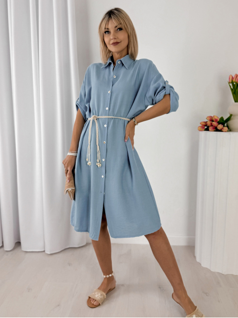 DRESS POULIA SKY BLUE