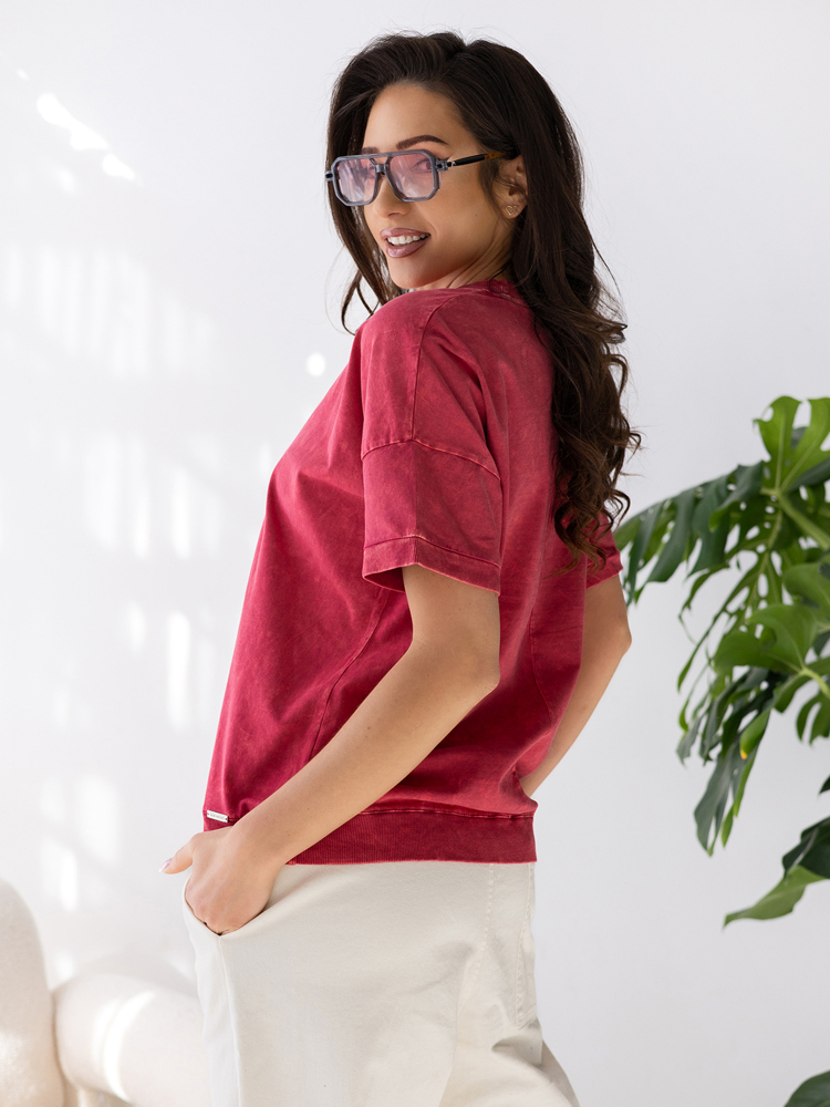 BLOUSE LERAVI BURGUNDY