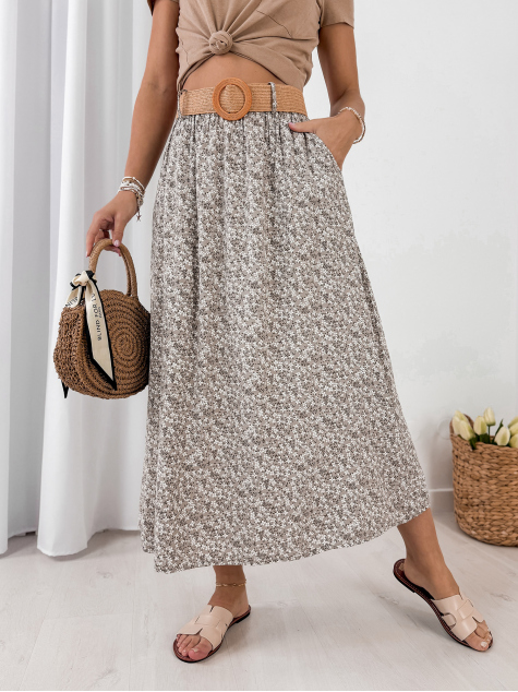 SKIRT ZURTA DARK BEIGE