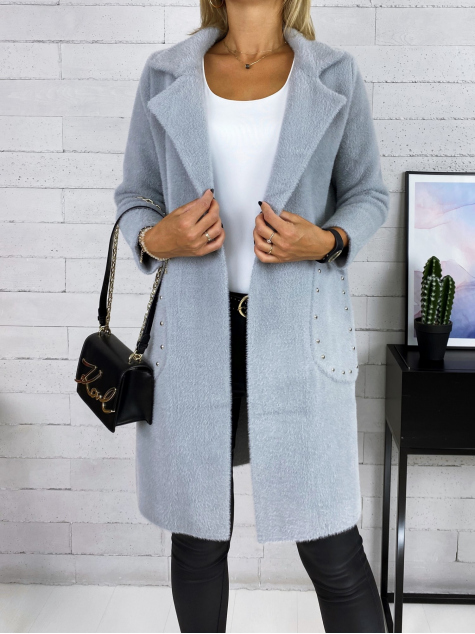 MANTEAU ALPAKA HALEY GRIS