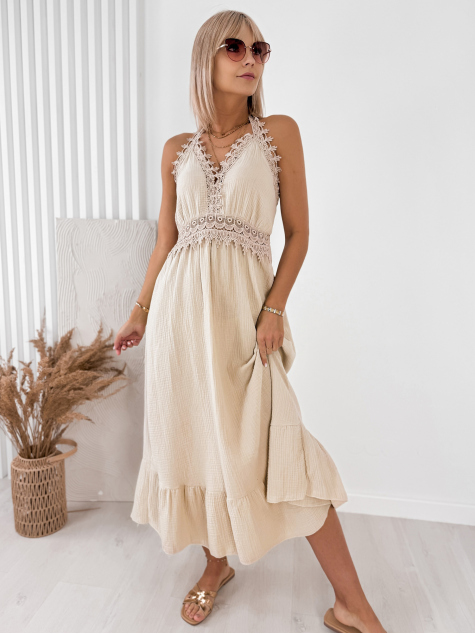 DRESS SARONE BEIGE