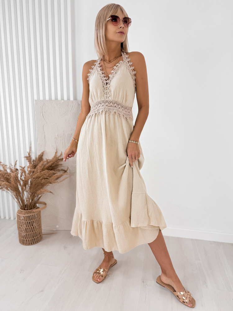 ROBE SARONE BEIGE