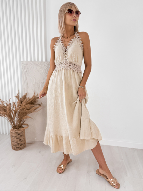 ROBE SARONE BEIGE