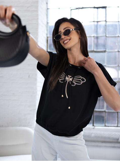 BLUSE TOON SCHWARZ