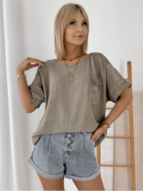 BLOUSE VARISSA DARK BEIGE