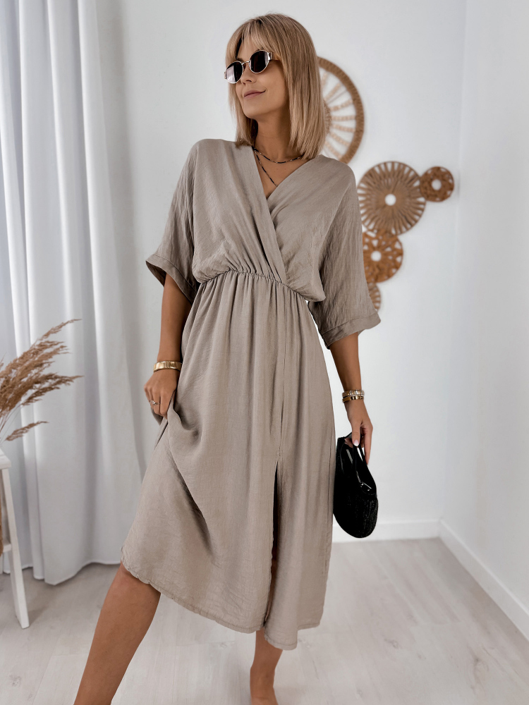 KLEID TALOMA DUNKELBEIGE