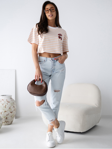 BLOUSE CERISES PEACH