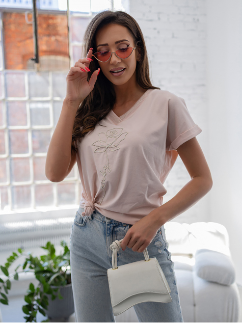 BLOUSE ELISORA ROSE POUDRE