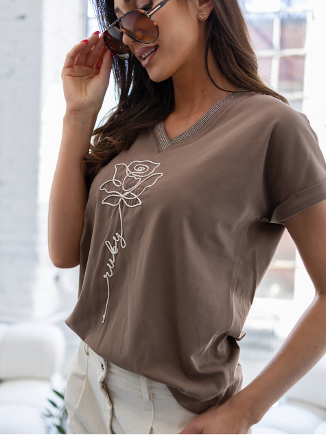 BLUSE ELISORA BRAUNE