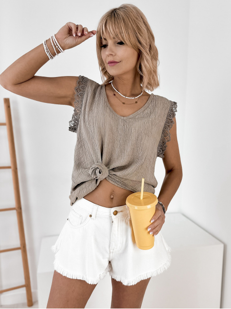 BLOUSE SALINYA DARK BEIGE