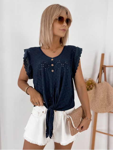 BLOUSE VERENZA BLEU MARINE