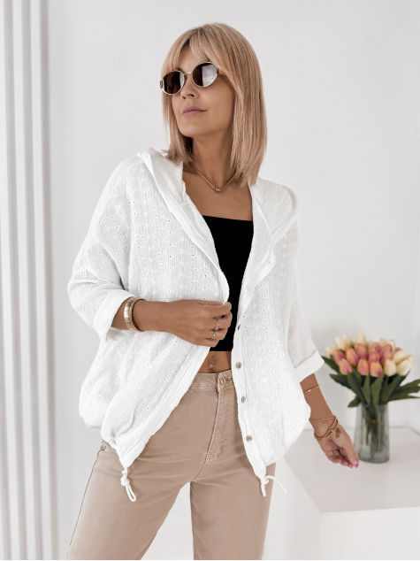 PULL BAYONNE BLANC
