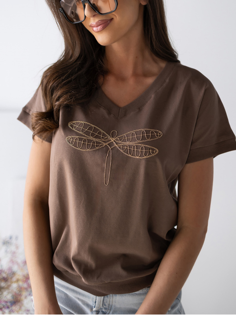 BLUSE ORVEA BRAUNE