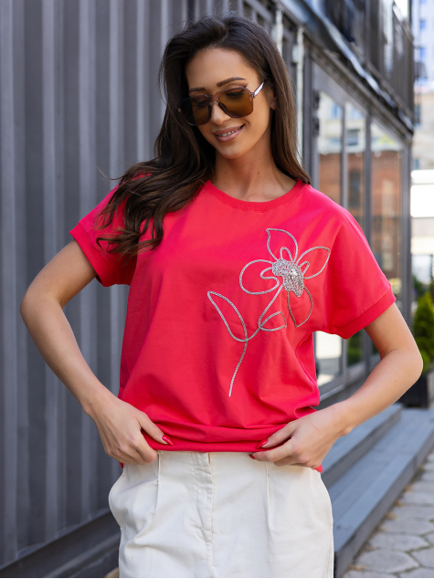 BLOUSE NALYA FRAMBOISE