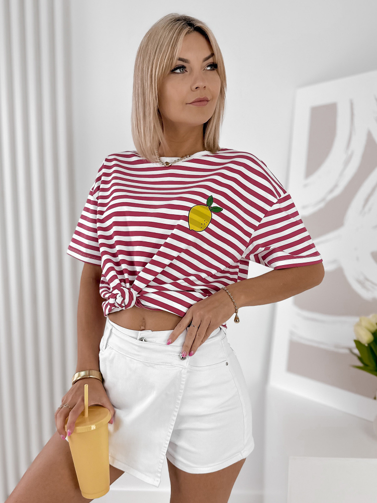 BLUSE CITRON HIMBEERROTE