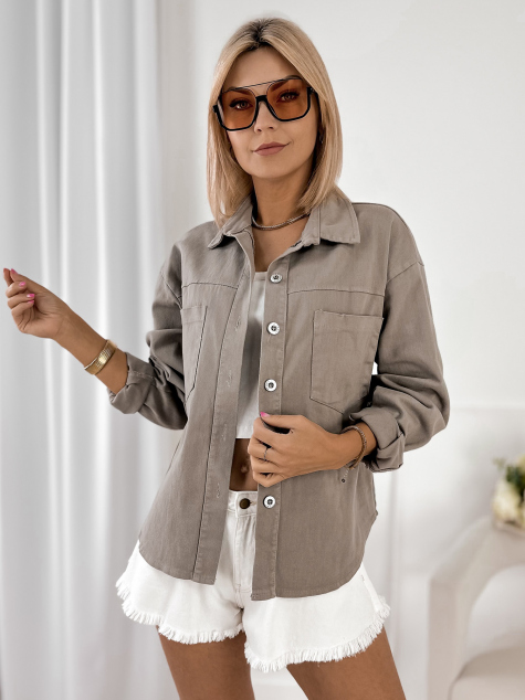 VESTE ROANIE BEIGE FONCÉ