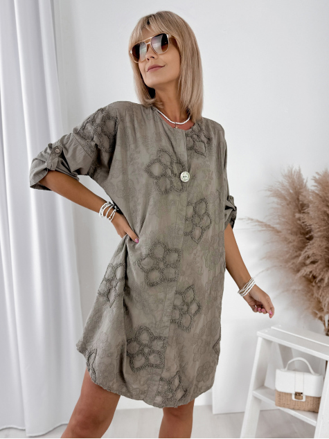 DRESS MARISTELLA DARK BEIGE
