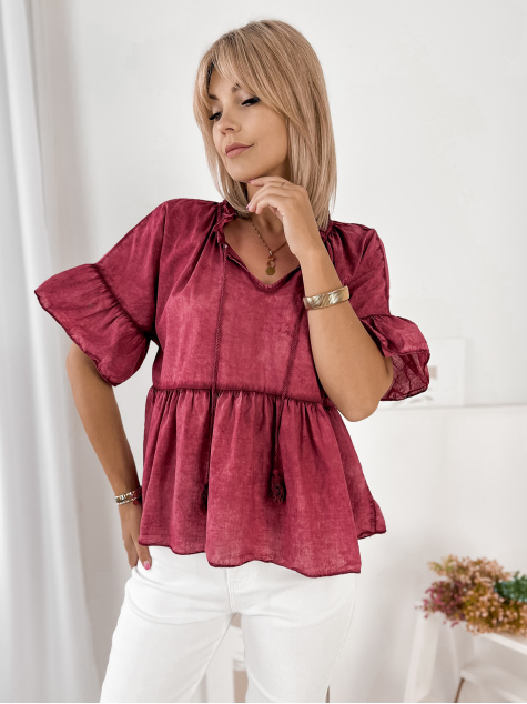 BLOUSE FAVINYA BORDEAUX