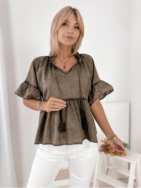 BLOUSE FAVINYA BROWN