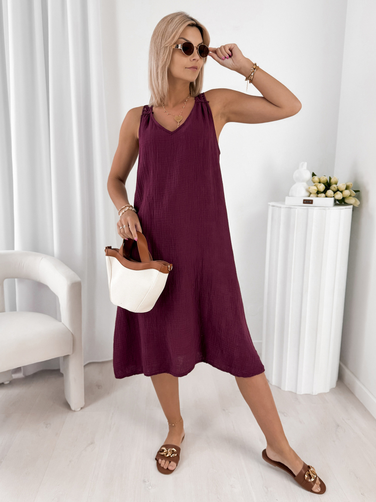 ROBE BORJA BORDEAUX