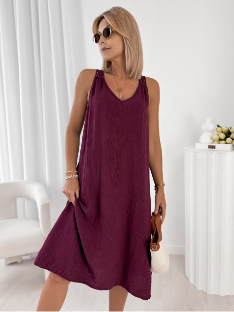 ROBE BORJA BORDEAUX