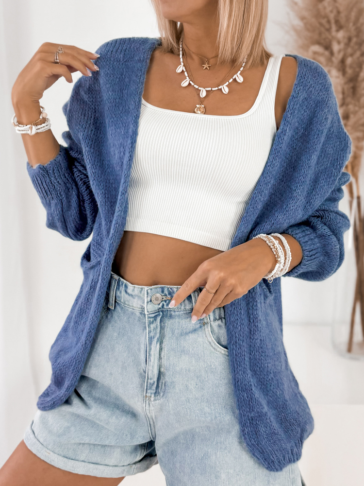 STRICKJACKE ANTILA BLAU