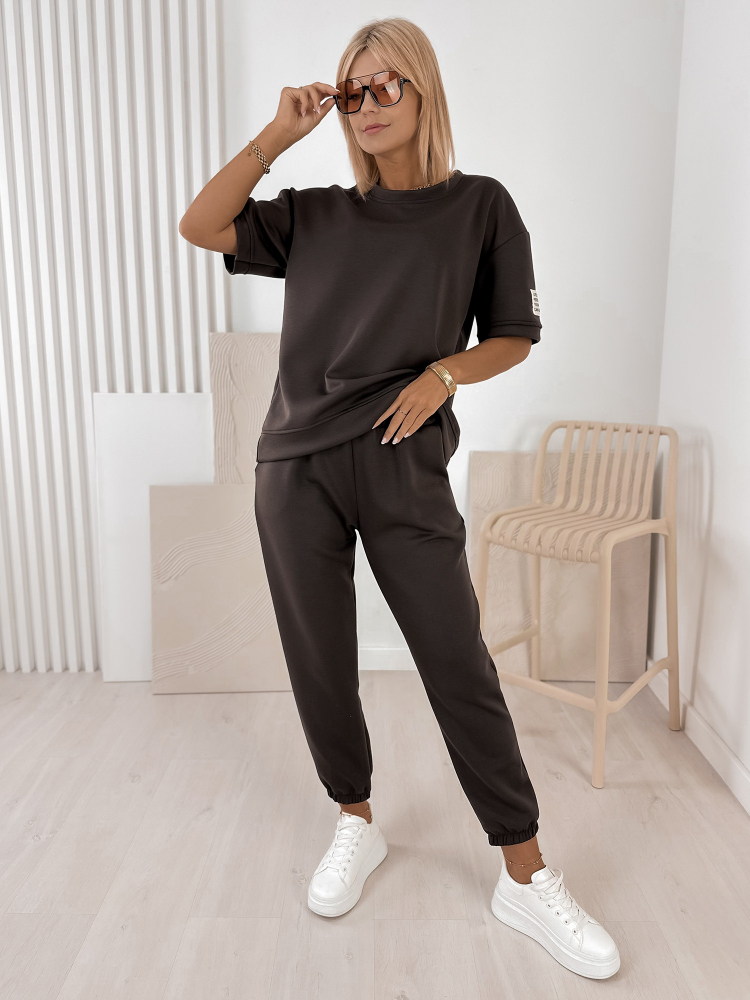 KOMPLET FOSCA DRESS HNEDÝ