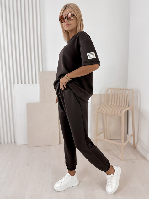 KOMPLET FOSCA DRESS HNEDÝ