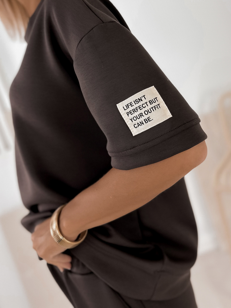 KOMPLET FOSCA DRESS HNEDÝ
