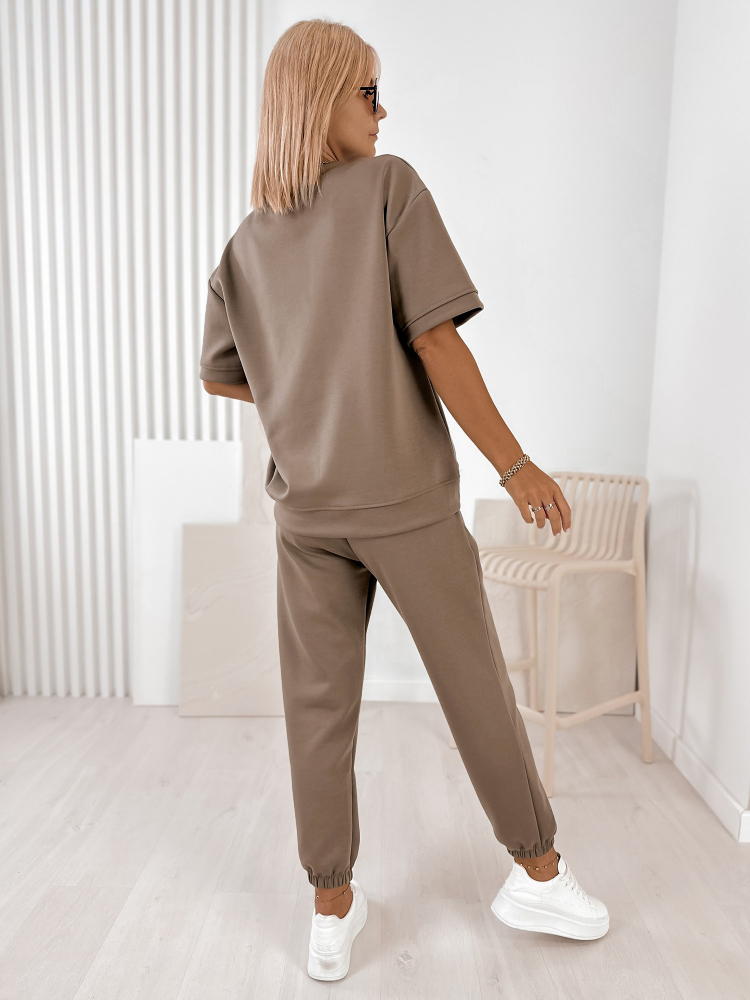 SET FOSCA KLEID DUNKELBEIGER