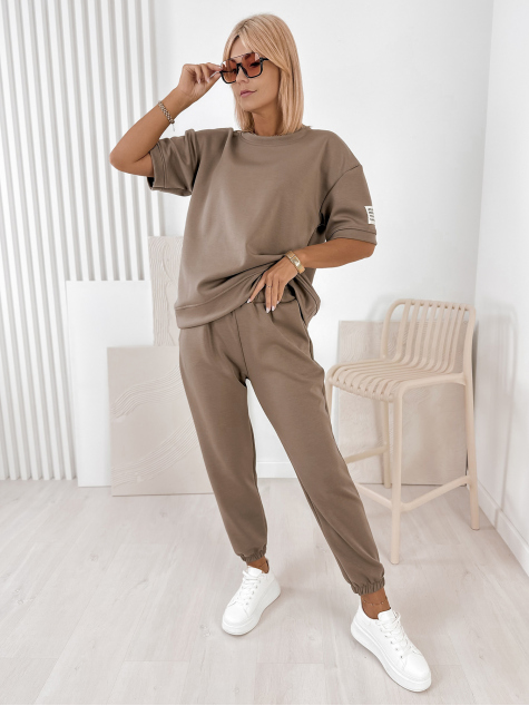 ENSEMBLE FOSCA ROBE BEIGE FONCÉ