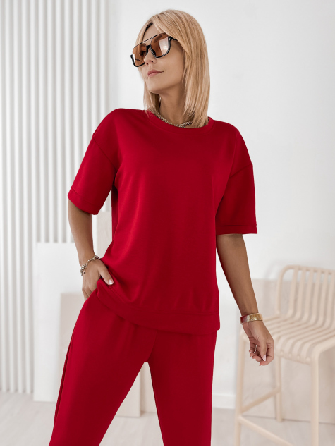 SET FOSCA KLEID ROTER
