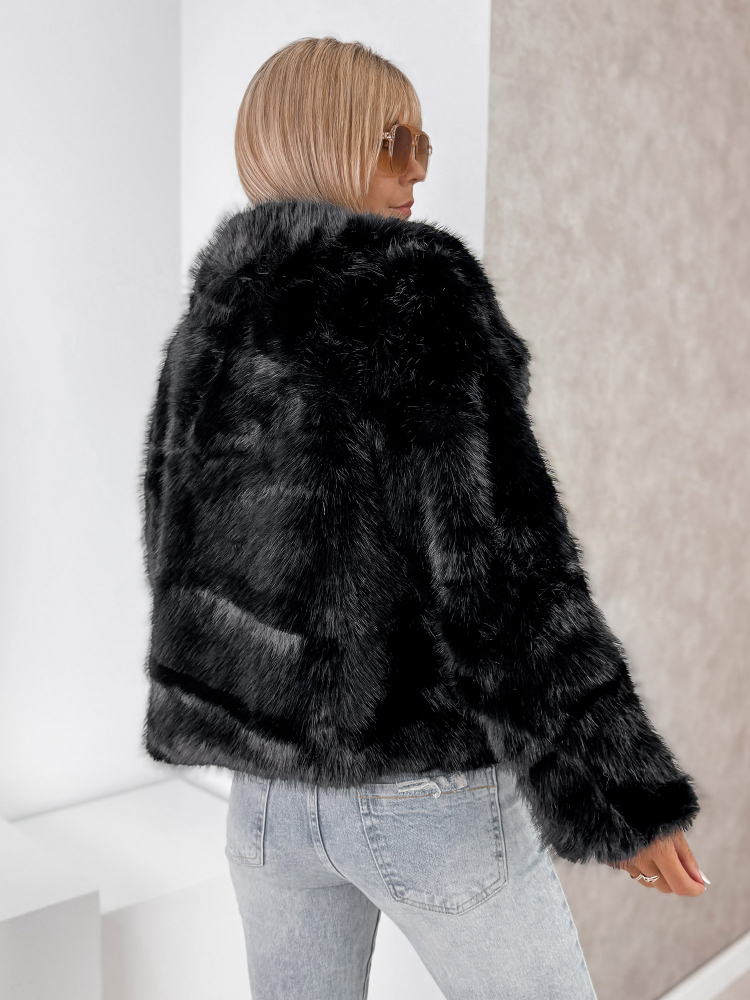 VESTE FOURRURE NÉMÉSIENNE NOIR